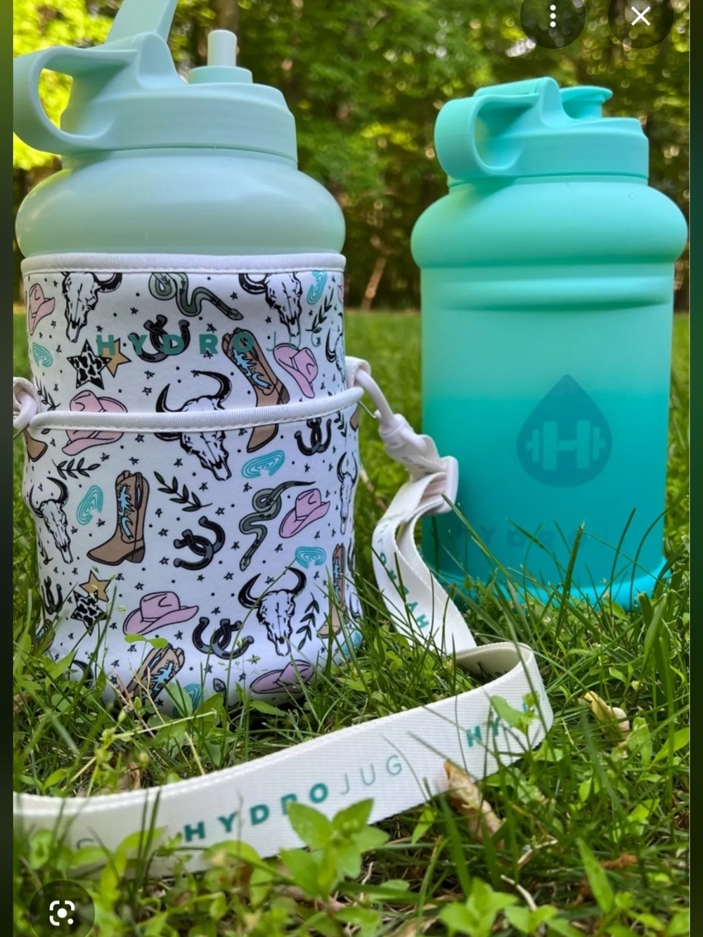 HydroJug Aqua Ombre Water Bottle with Western Print Carrier